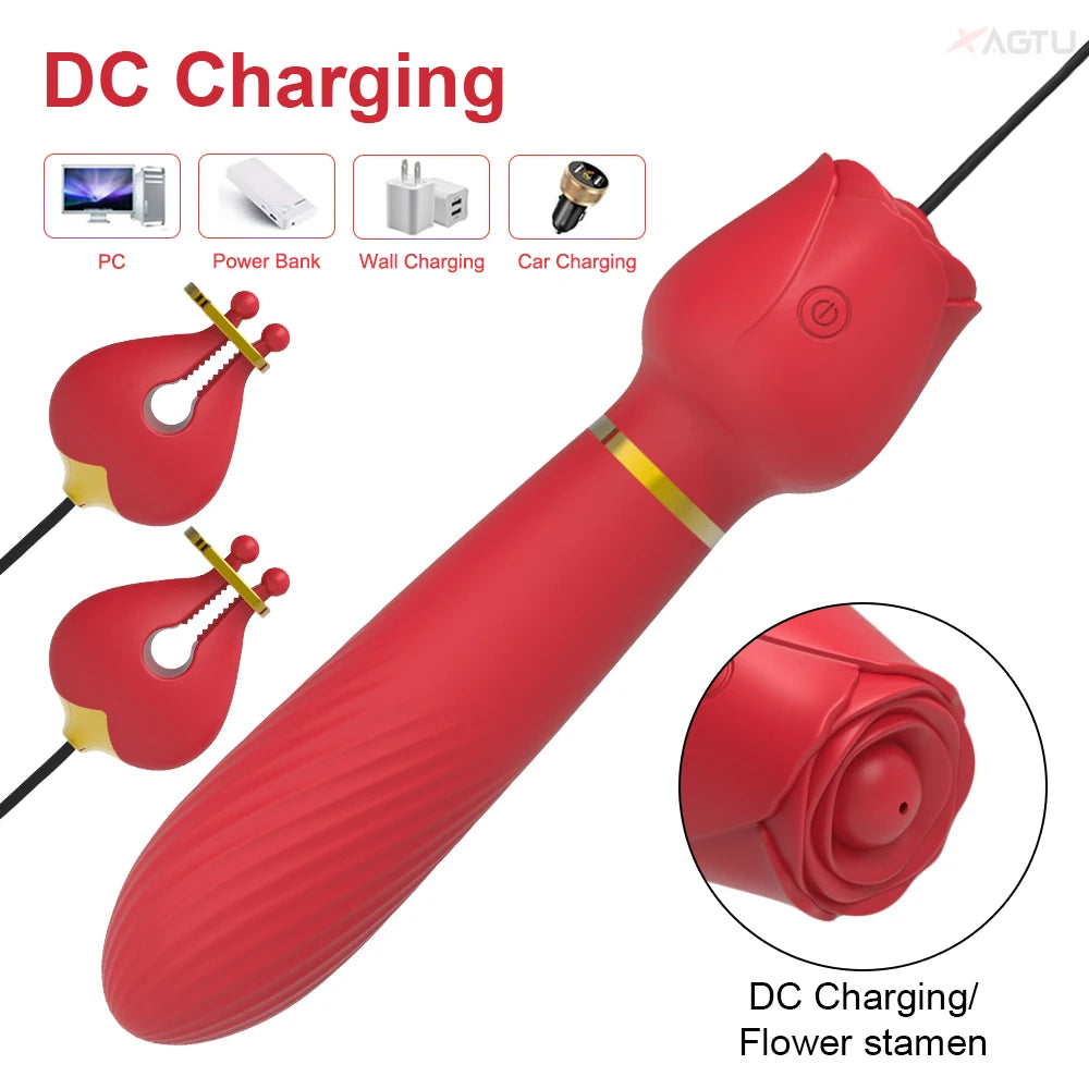 Velvet Rose: Electric Nipple Clamp and G-Spot Delight