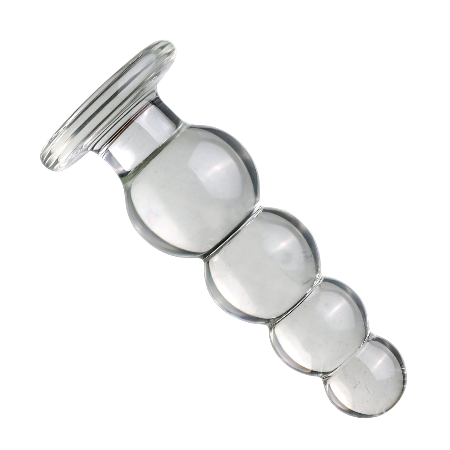Crystal Clear Glass Dildo Anal Beads