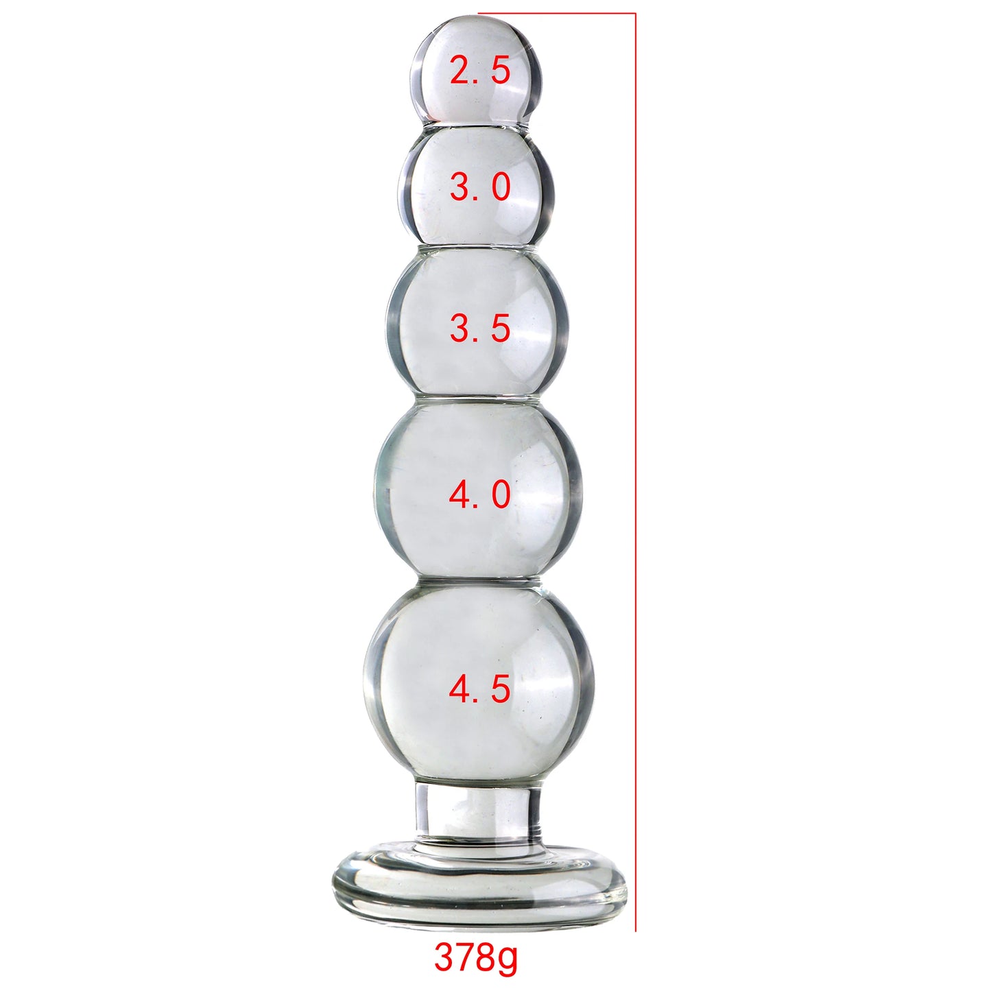 Crystal Clear Glass Dildo Anal Beads