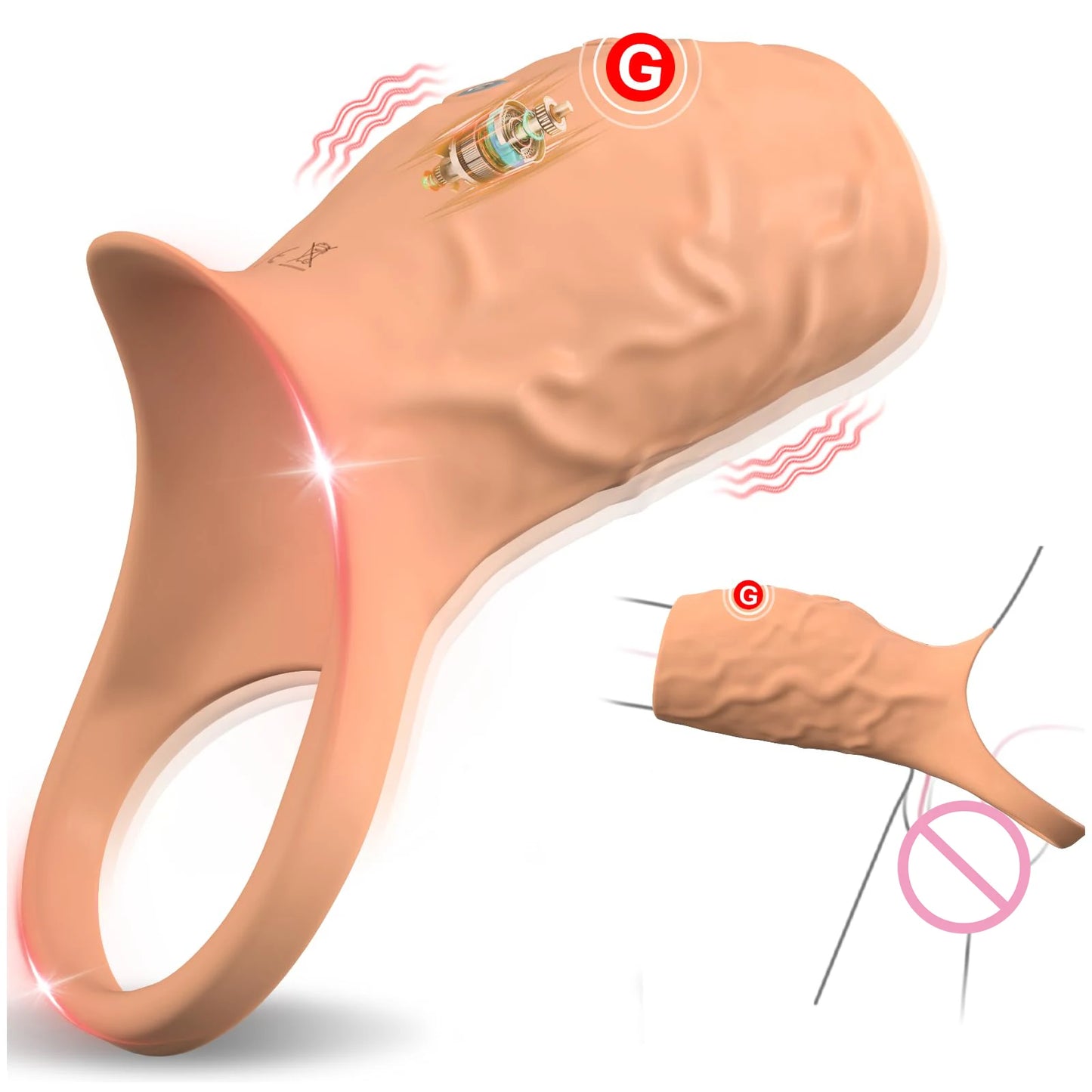Vibrating Penis Sleeve with G Spot Stimulation