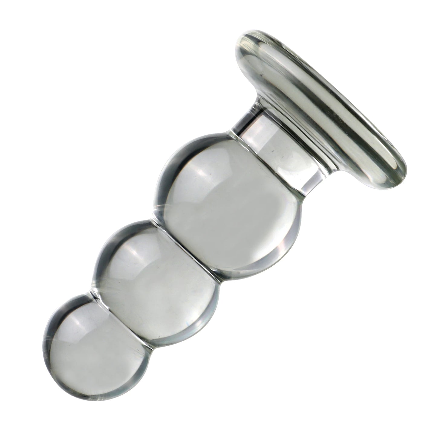 Crystal Clear Glass Dildo Anal Beads