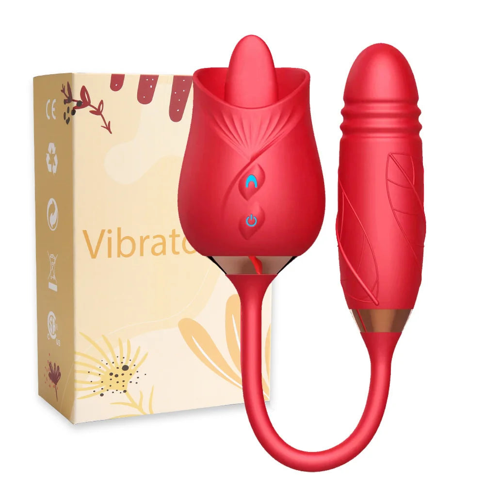 Vibrating Rose Tongue Vibrator