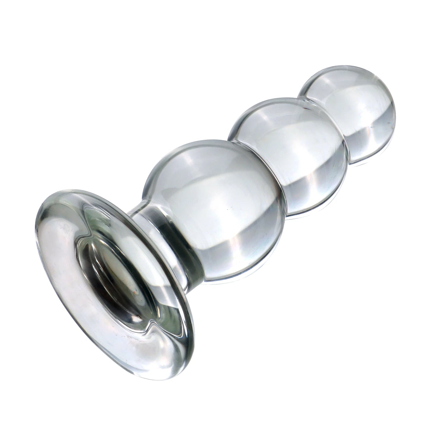 Crystal Clear Glass Dildo Anal Beads