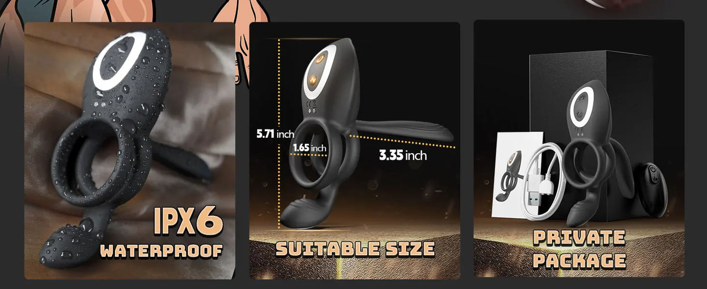 4 in 1 Vibrating Cock Ring