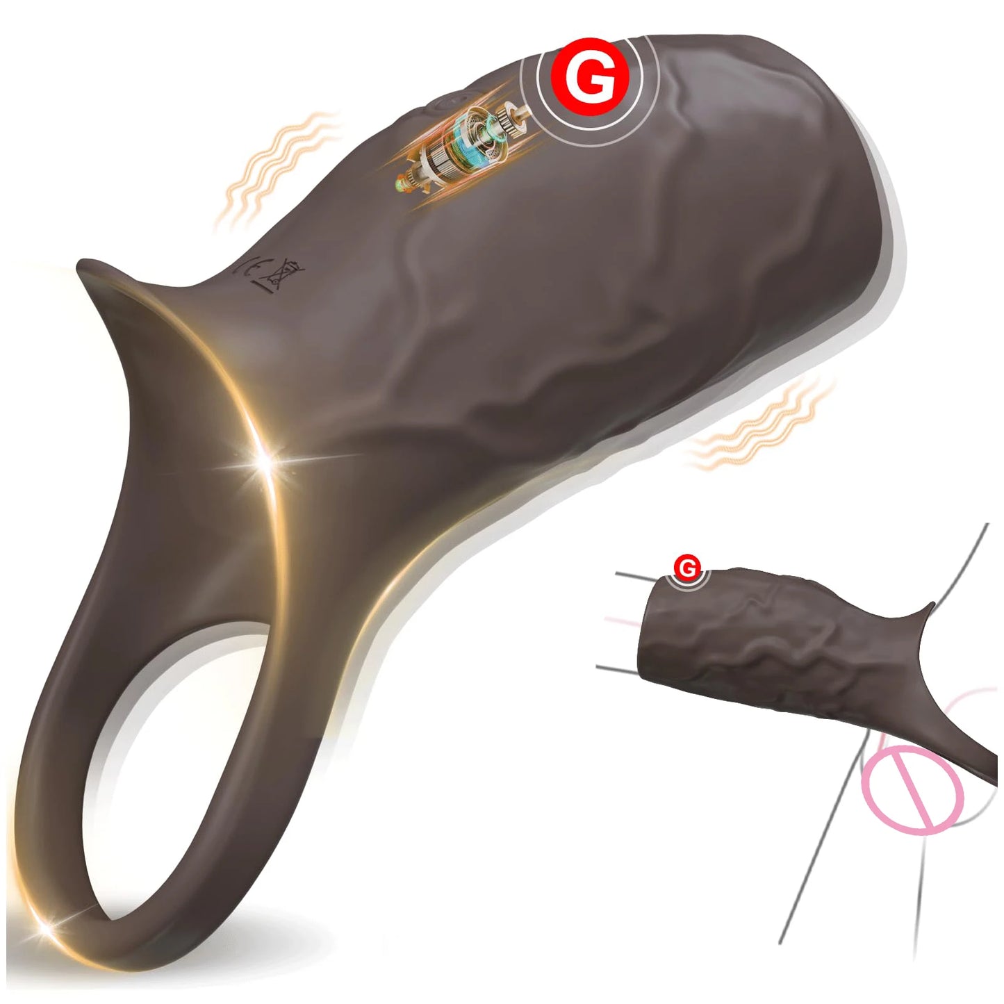 Vibrating Penis Sleeve with G Spot Stimulation