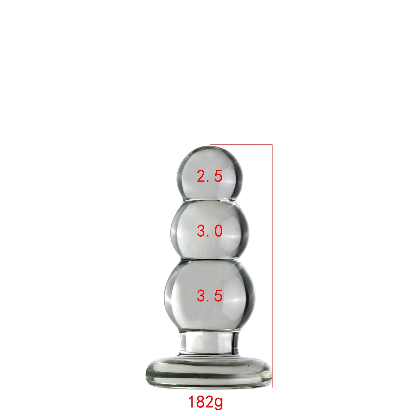 Crystal Clear Glass Dildo Anal Beads