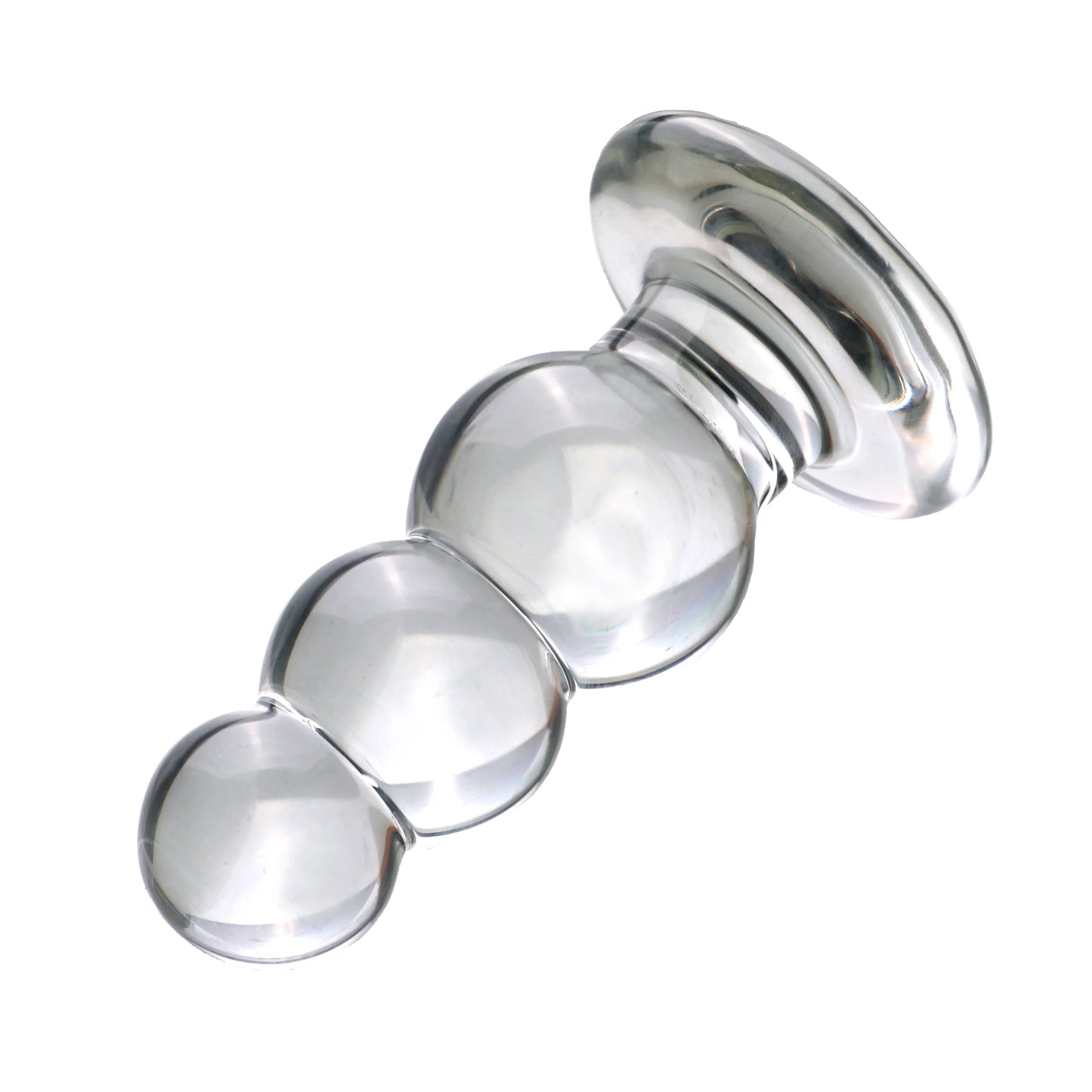 Crystal Clear Glass Dildo Anal Beads
