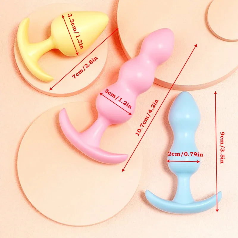 3pc/Set Silicone Anal Plug