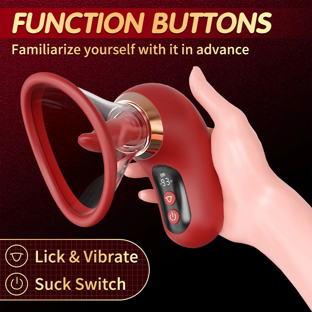 Rose-Sex Toy 3 Sucking 9 Tongue Licking Vibrating Vibrator
