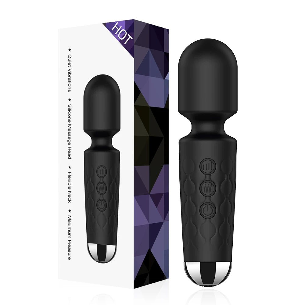 Mini BlissWave Magic Wand: 20-Speed G-Spot & Clitoral Stimulator