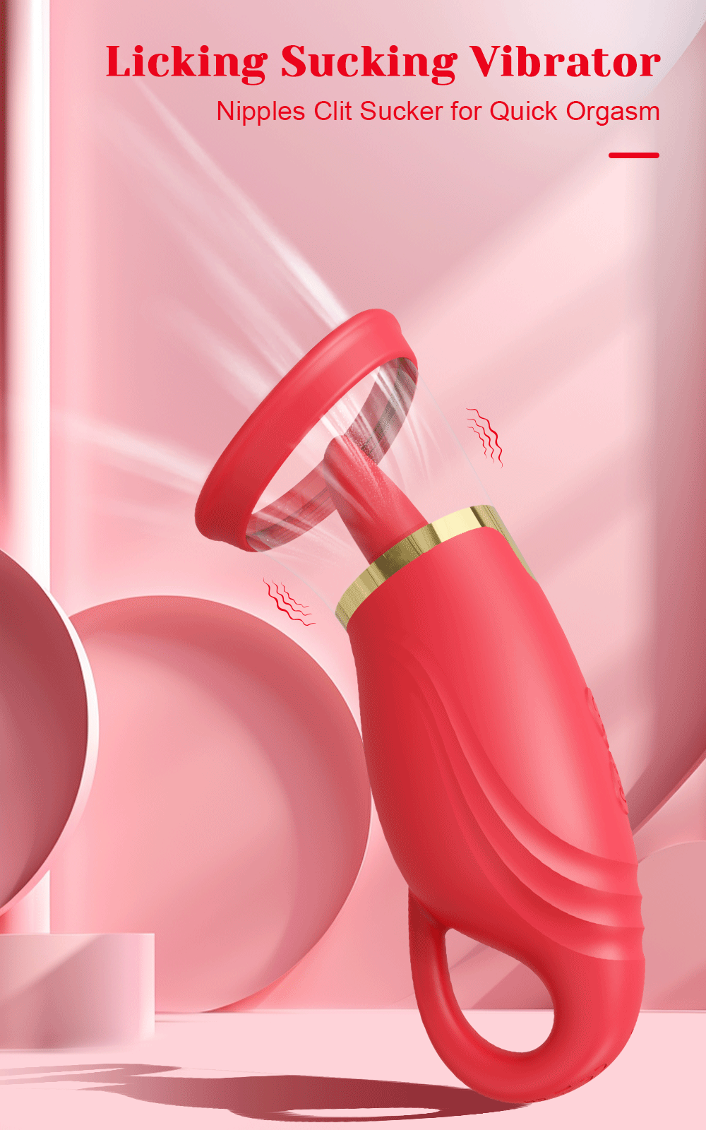 Rose-Sex Toy 3 Sucking 9 Tongue Licking Vibrating Vibrator