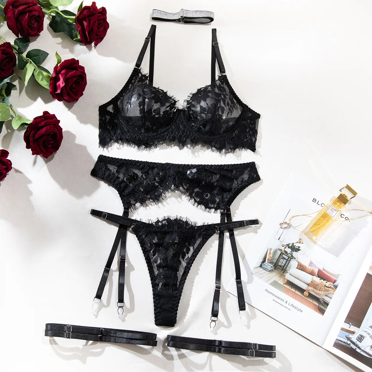 Whispers of Lace Five-Piece Set