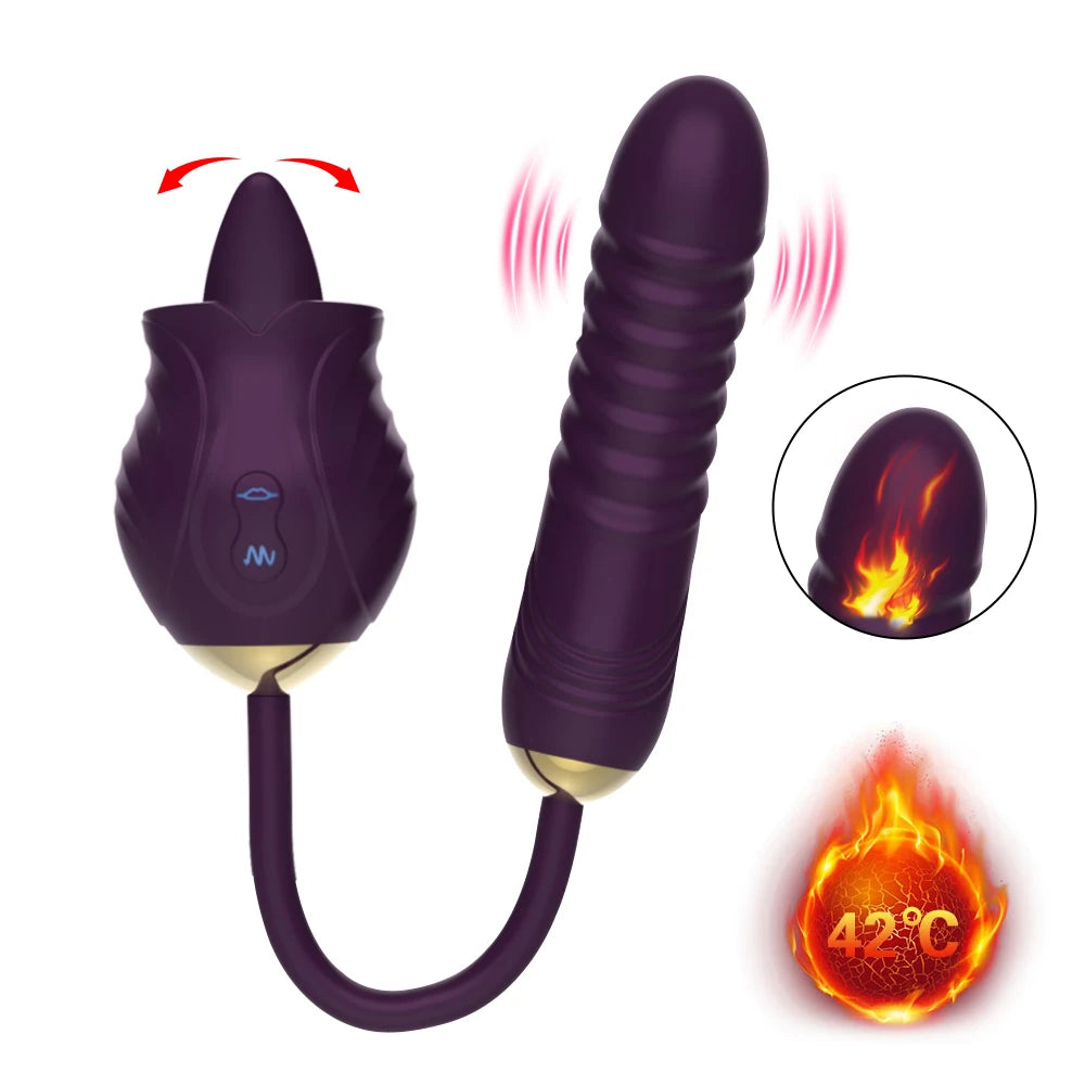 Amazing 3-in-1 Rose Sex Toy Vibrator