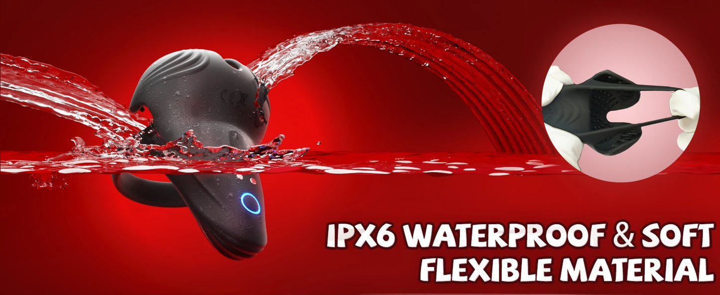 APP Control Vibrating Cock Ring Penis Ring for Men Ejaculation Delay Testicle Stimulation Cockring Adults Sex Toys for Couples