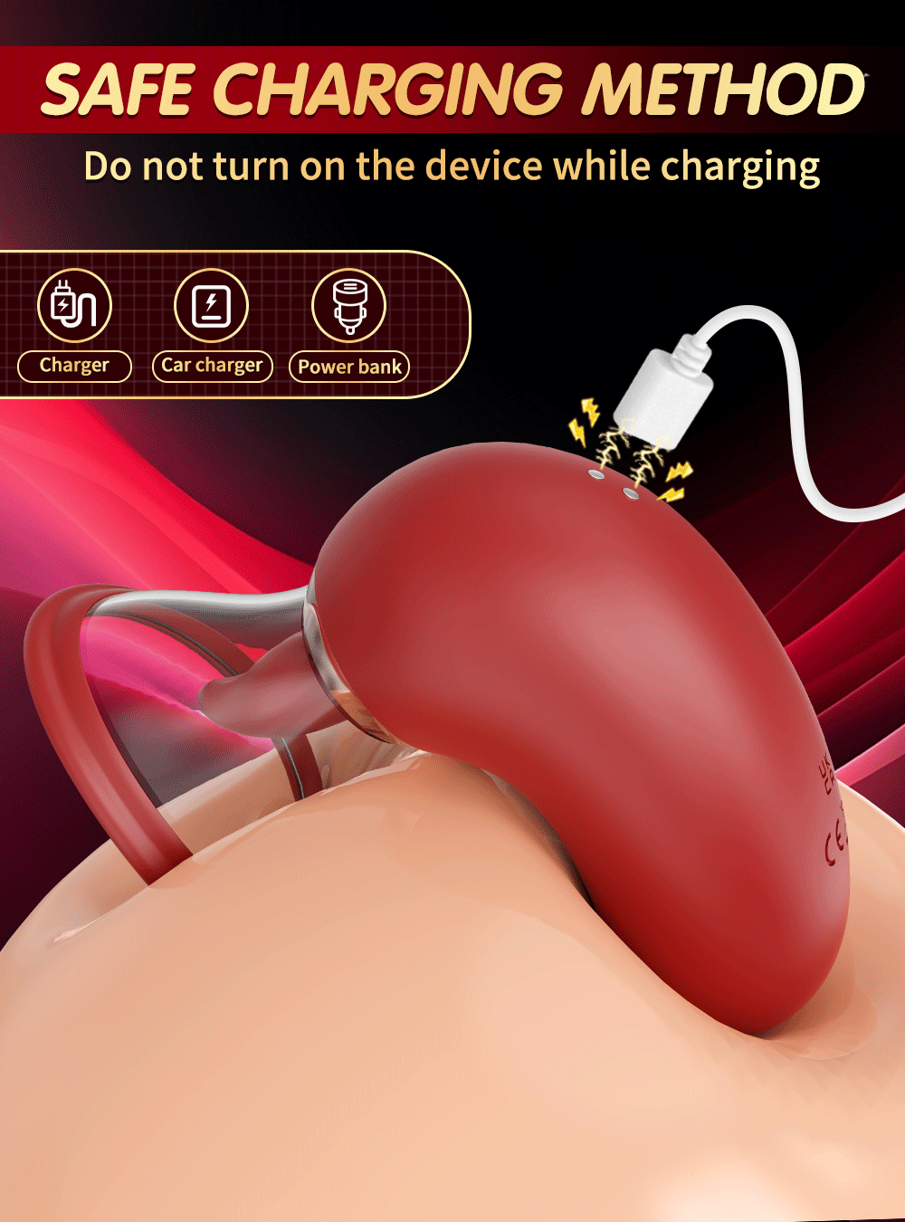 Rose-Sex Toy 3 Sucking 9 Tongue Licking Vibrating Vibrator