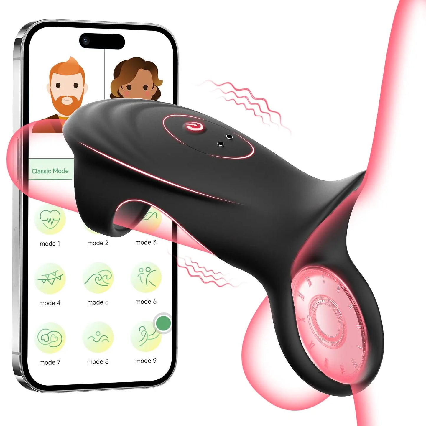 Penis Sleeve Cock Ring For Men with App