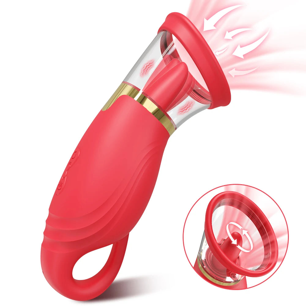 Rose-Sex Toy 3 Sucking 9 Tongue Licking Vibrating Vibrator