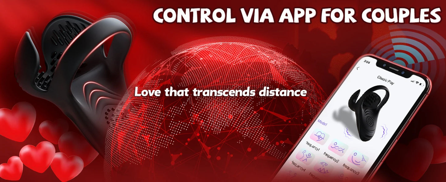 APP Control Vibrating Cock Ring Penis Ring for Men Ejaculation Delay Testicle Stimulation Cockring Adults Sex Toys for Couples