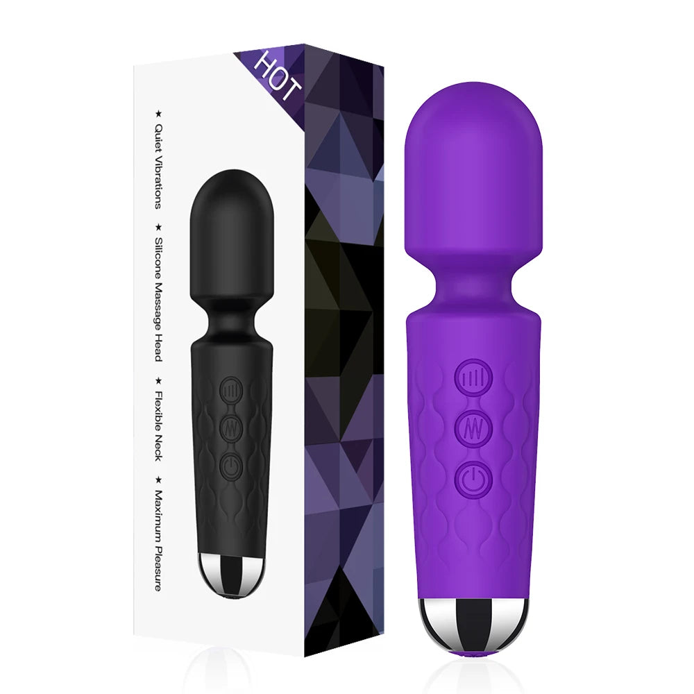 Mini BlissWave Magic Wand: 20-Speed G-Spot & Clitoral Stimulator