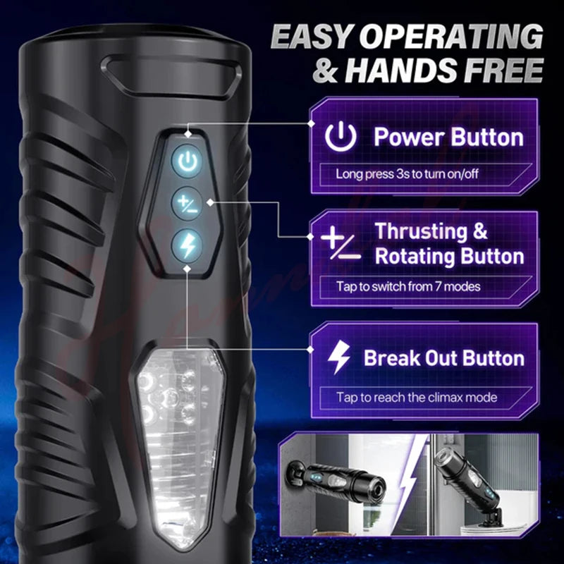 Hannibal Automatic Thrusting Rotation Penis Stimulator