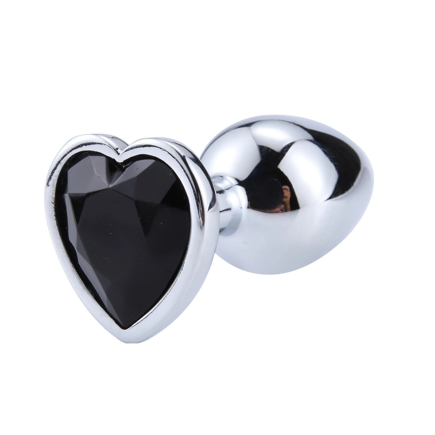 Heart Stainless Steel Crystal Anal Plug