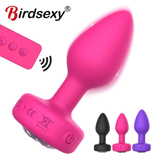 Anal Plug Vibrator with Wireless Remote Control