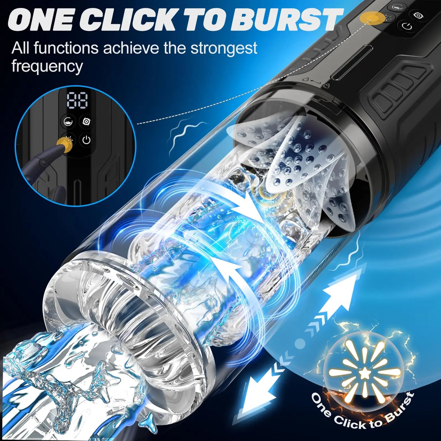 Powerful Vibrating Thrust & Vibe Stroker Pro