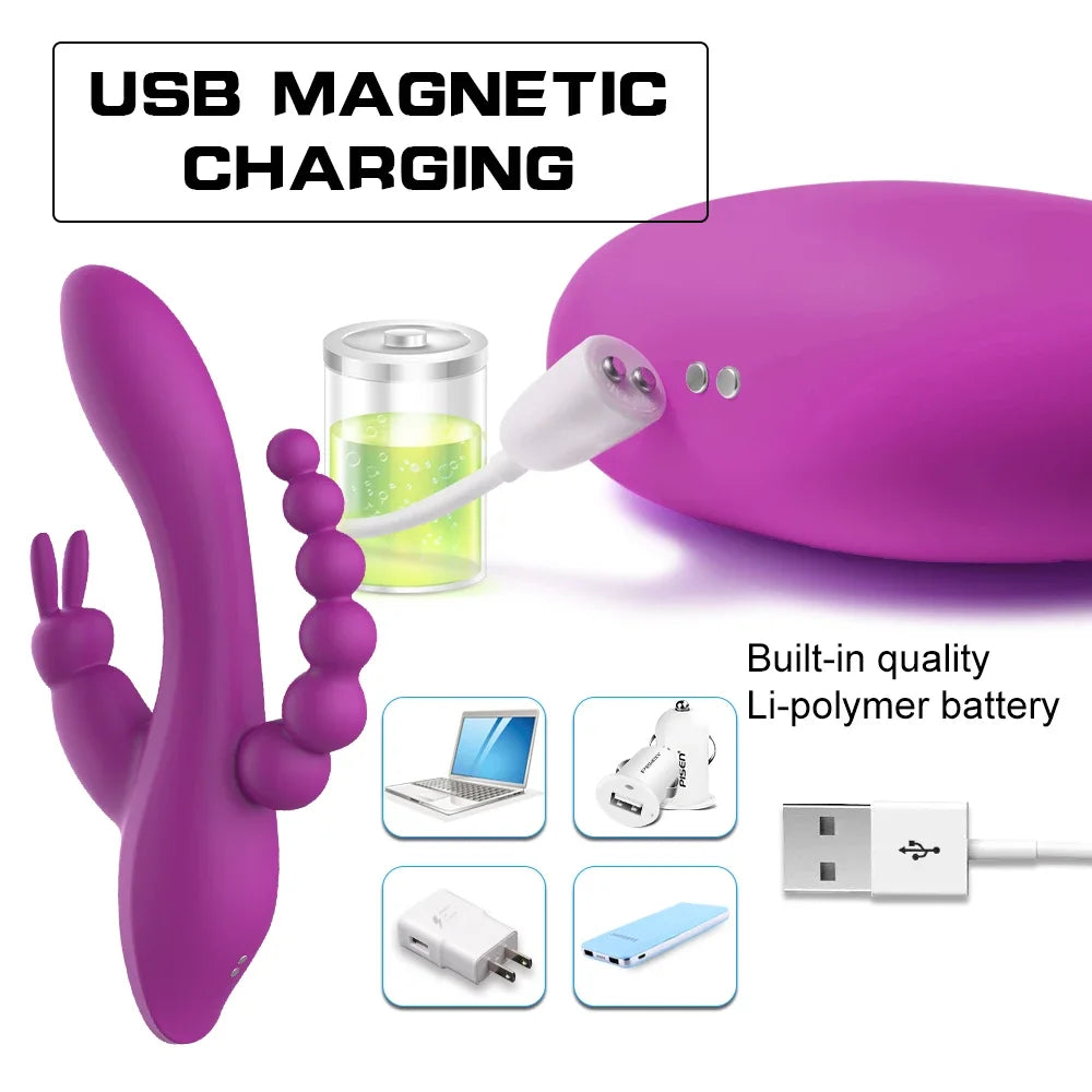 3-in-1 G-Spot Rabbit Vibrator