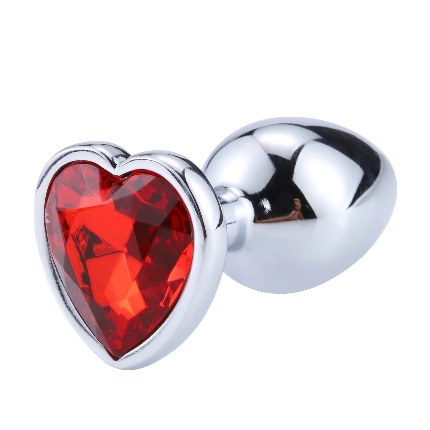 Heart Stainless Steel Crystal Anal Plug