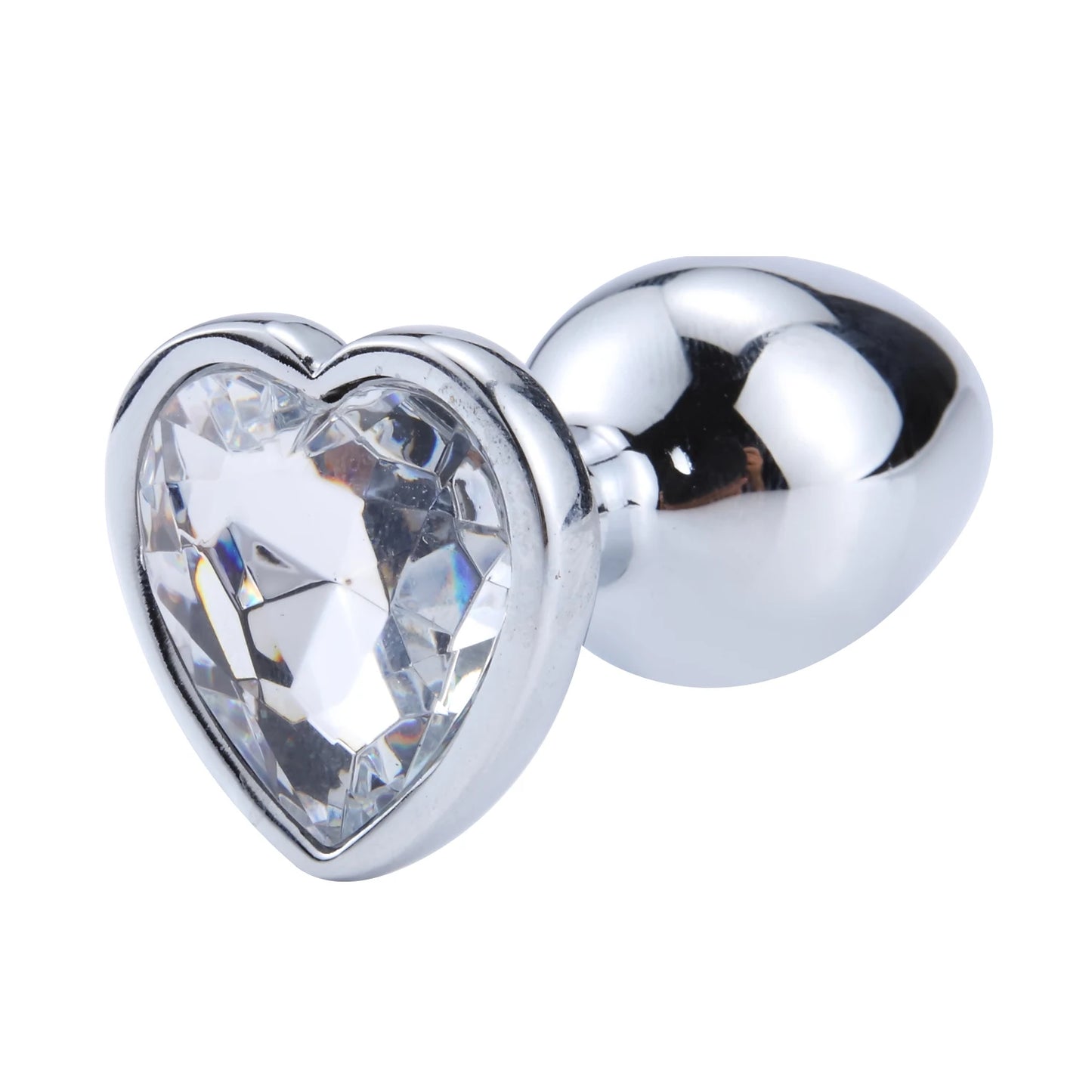 Heart Stainless Steel Crystal Anal Plug