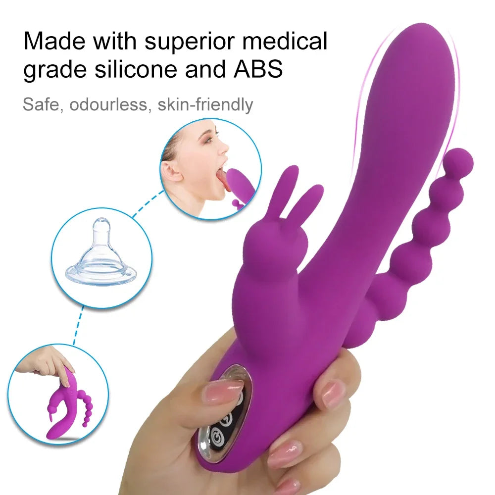 3-in-1 G-Spot Rabbit Vibrator