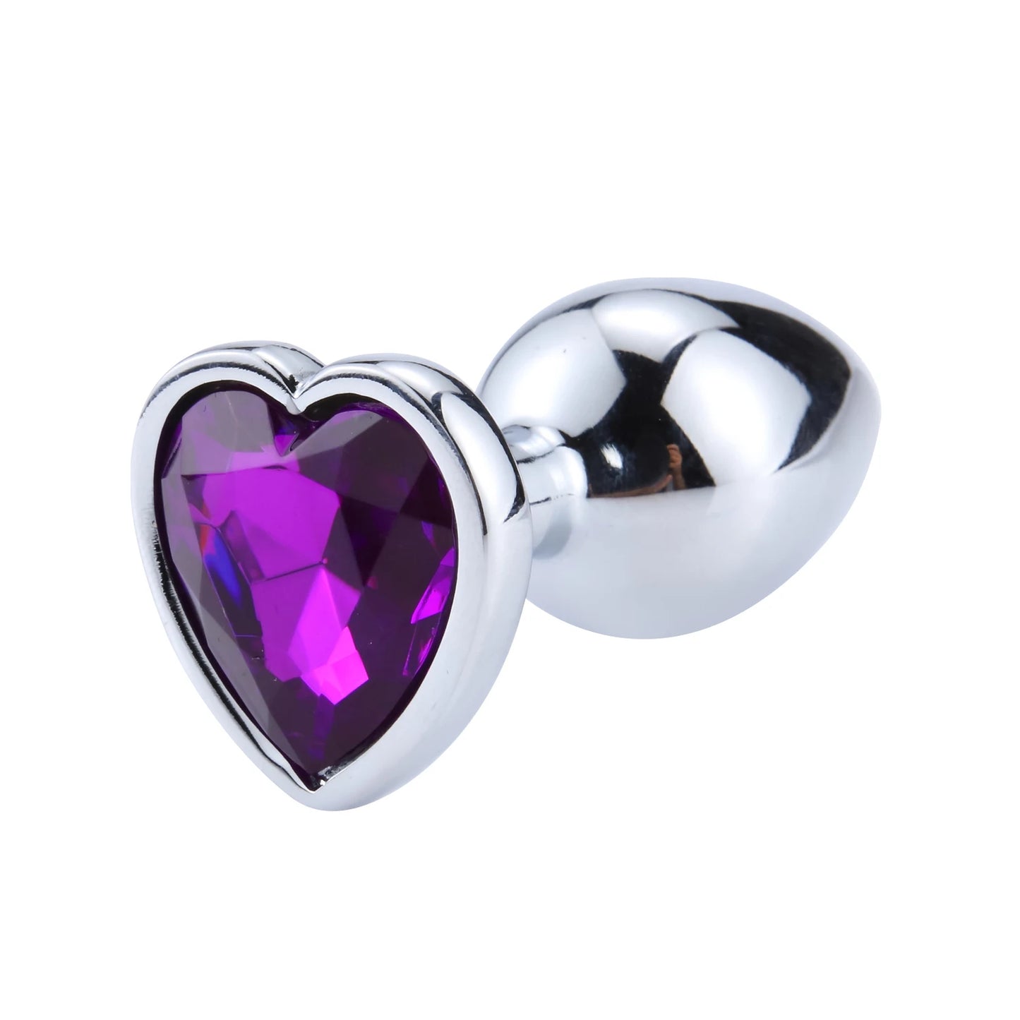 Heart Stainless Steel Crystal Anal Plug