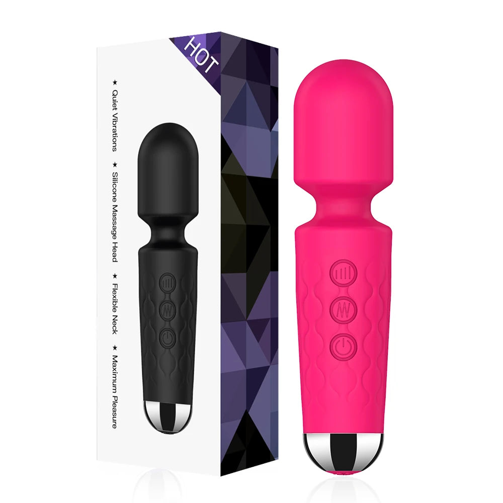 Mini BlissWave Magic Wand: 20-Speed G-Spot & Clitoral Stimulator