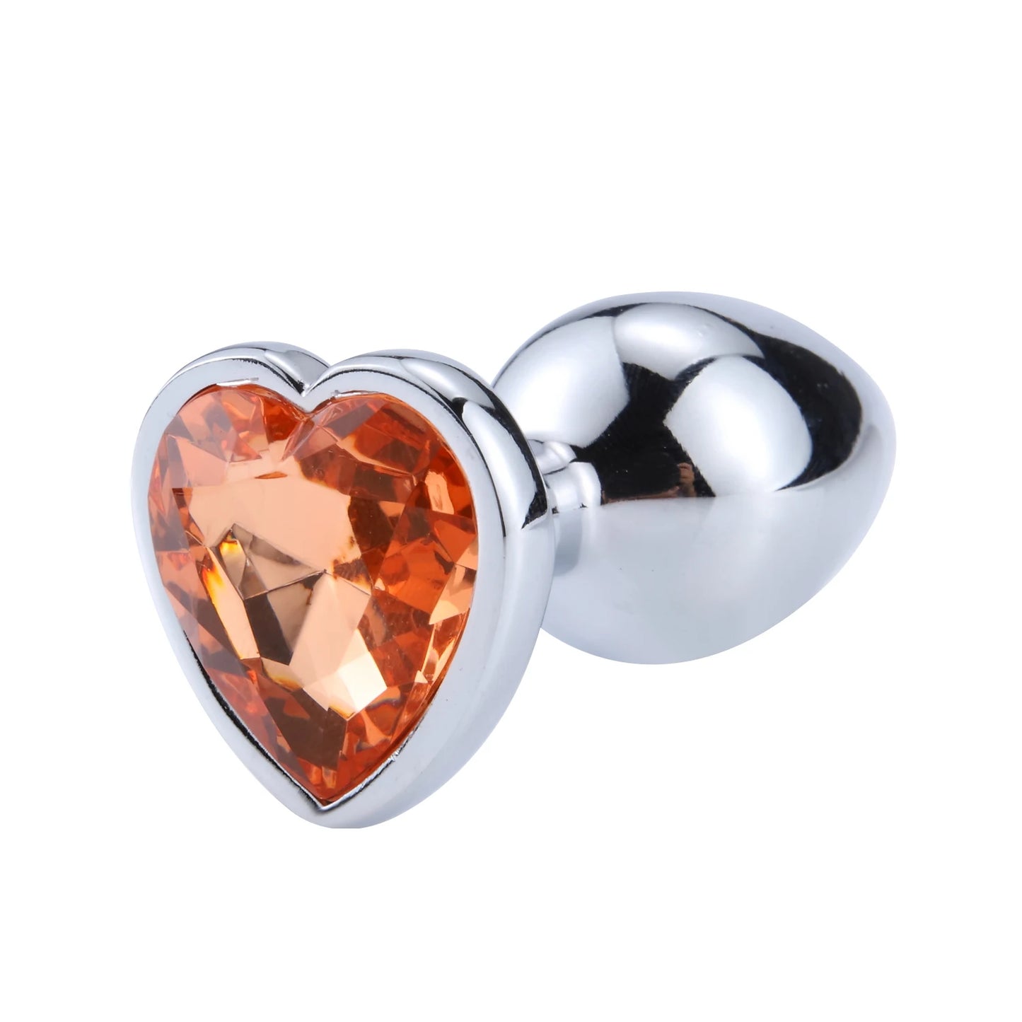 Heart Stainless Steel Crystal Anal Plug