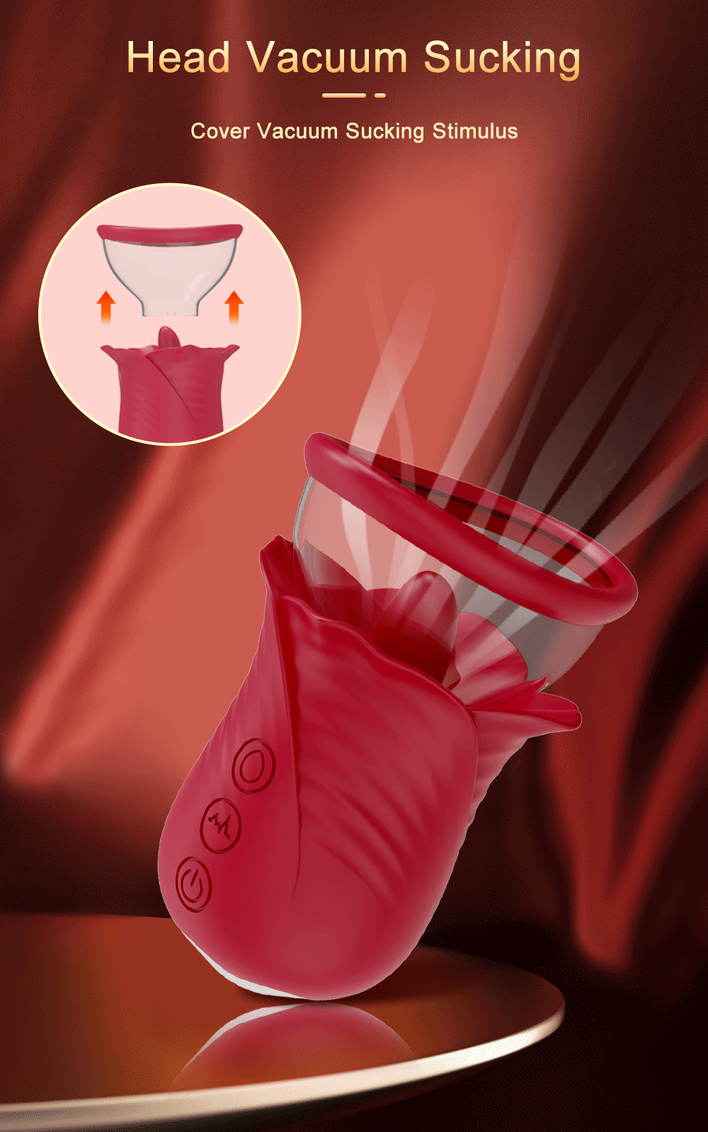 Rose-Sex Toy 3 Sucking 9 Tongue Licking Vibrating Vibrator
