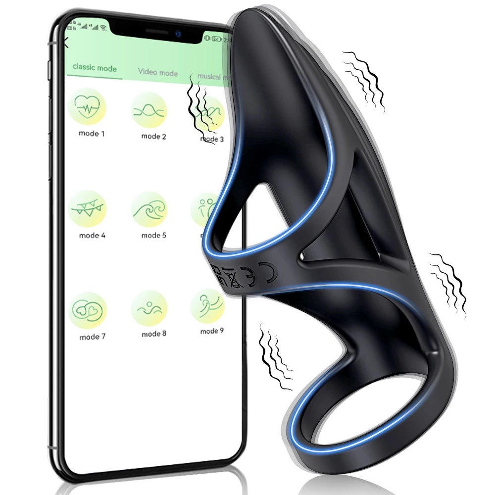 APP Control Penis Ring Vibrating