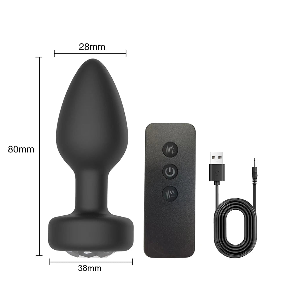 Anal Plug Vibrator with Wireless Remote Control