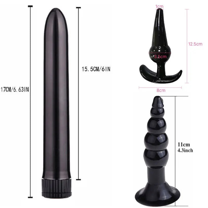 Ultimate Anal Stimulation Kit - 8 Silicone Plugs and Dilators