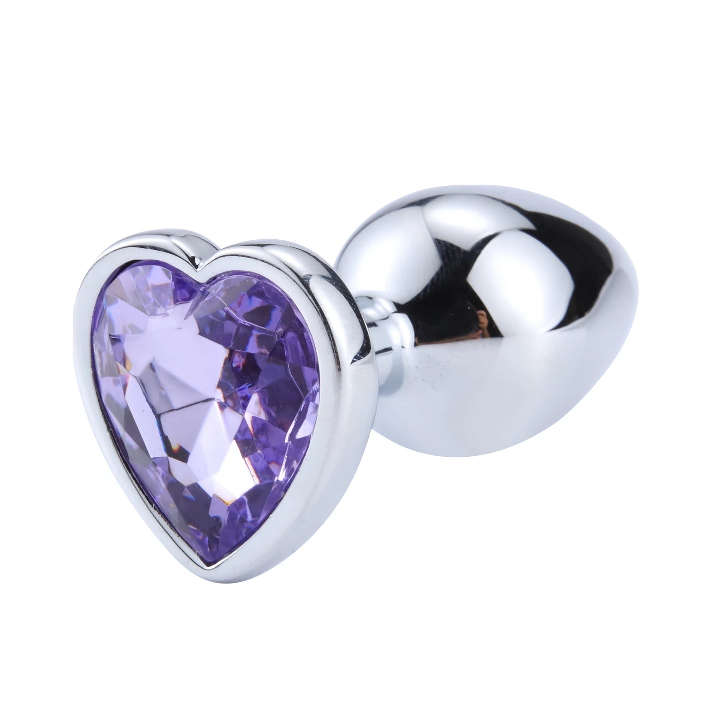 Heart Stainless Steel Crystal Anal Plug