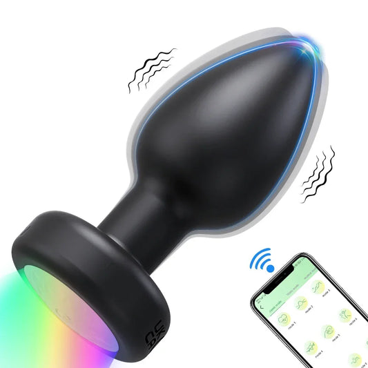 APP Control Rotation Butt Plug with LED