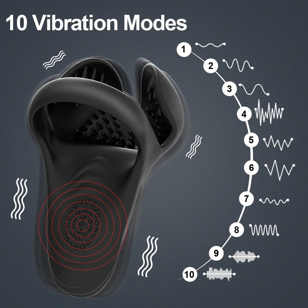 Testicle Massager Vibrator Cock Ring