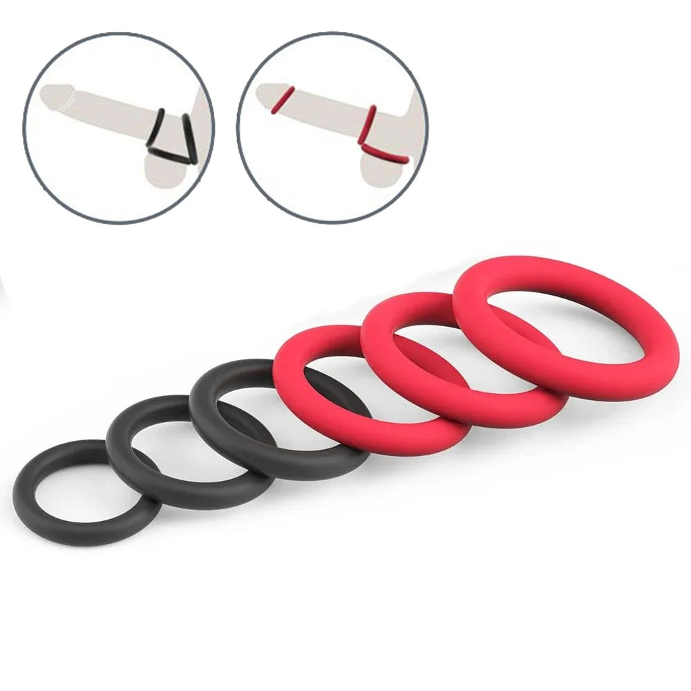 Silicone Cock Rings with Enlargers Erection Enhancer