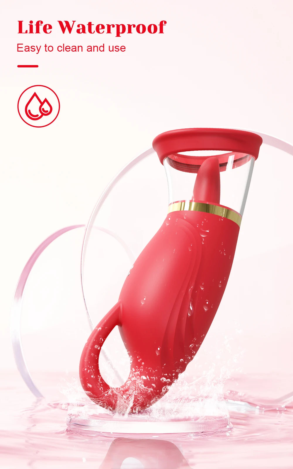 Rose-Sex Toy 3 Sucking 9 Tongue Licking Vibrating Vibrator