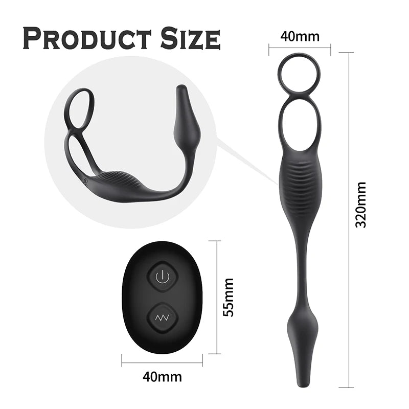 APP Control Butt Plug Cock Ring Vibrating Prostate Massager for Men Beginner Anal Vibrator Anal Plug for Gay Sex Toy for Men 18+