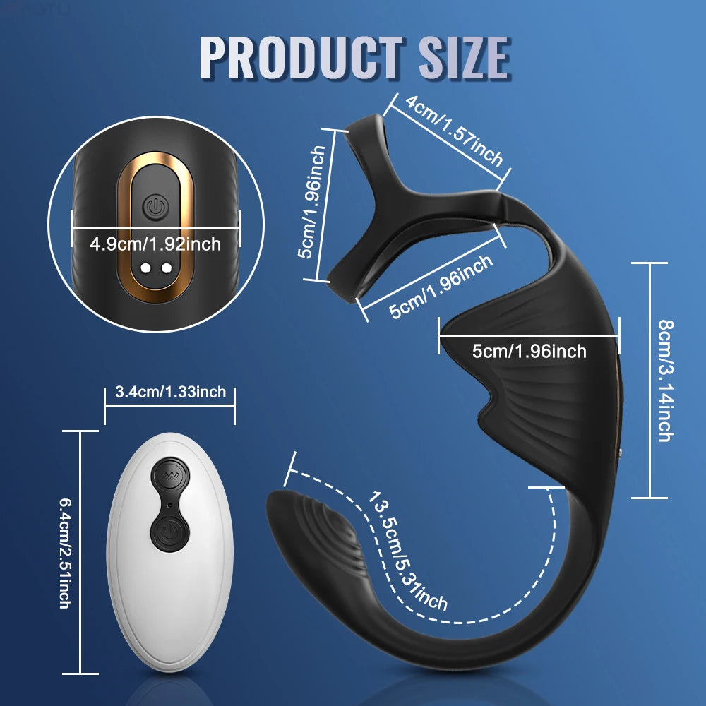 APP Control Butt Plug Cock Ring Vibrating Prostate Massager for Men Beginner Anal Vibrator Anal Plug for Gay Sex Toy for Men 18+