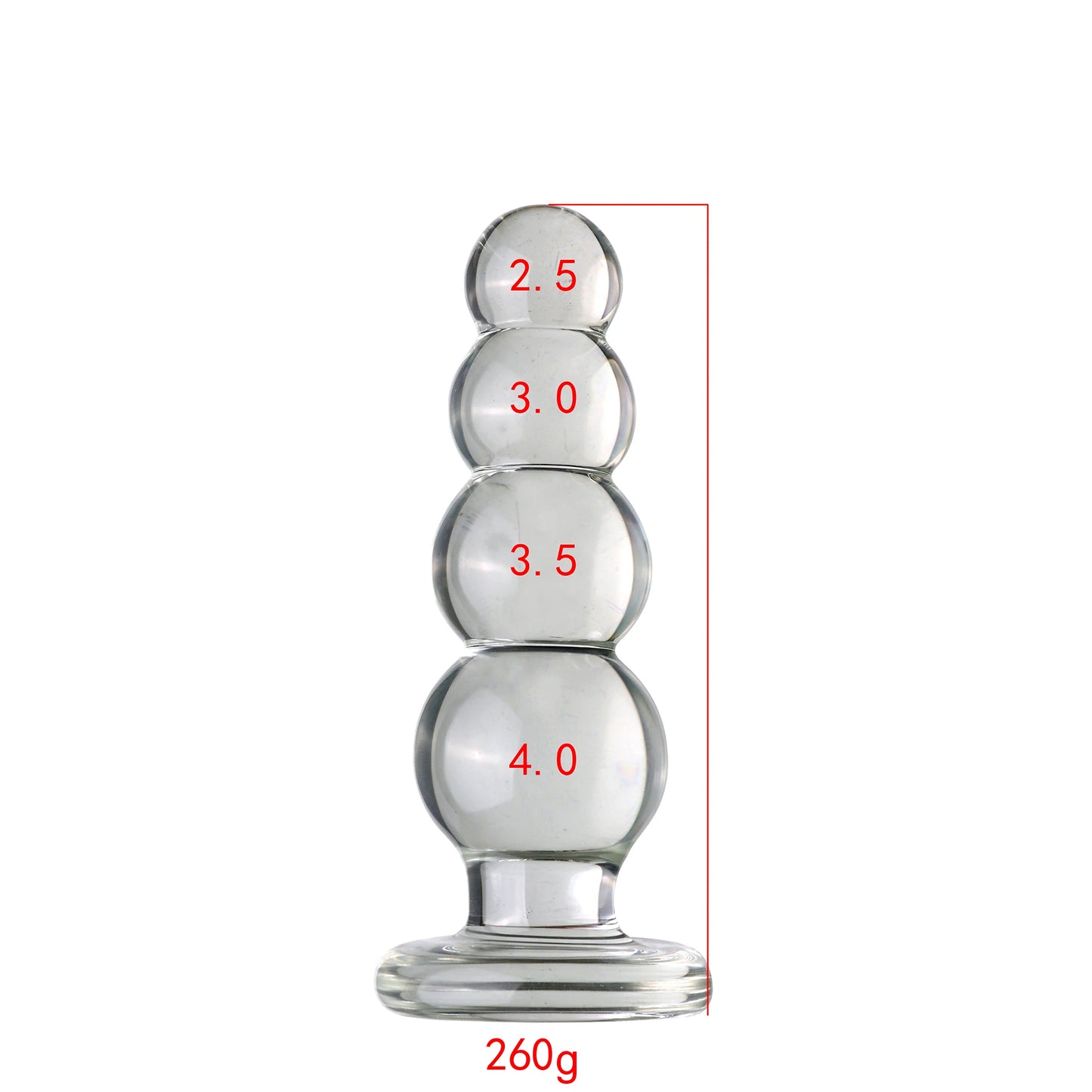Crystal Clear Glass Dildo Anal Beads