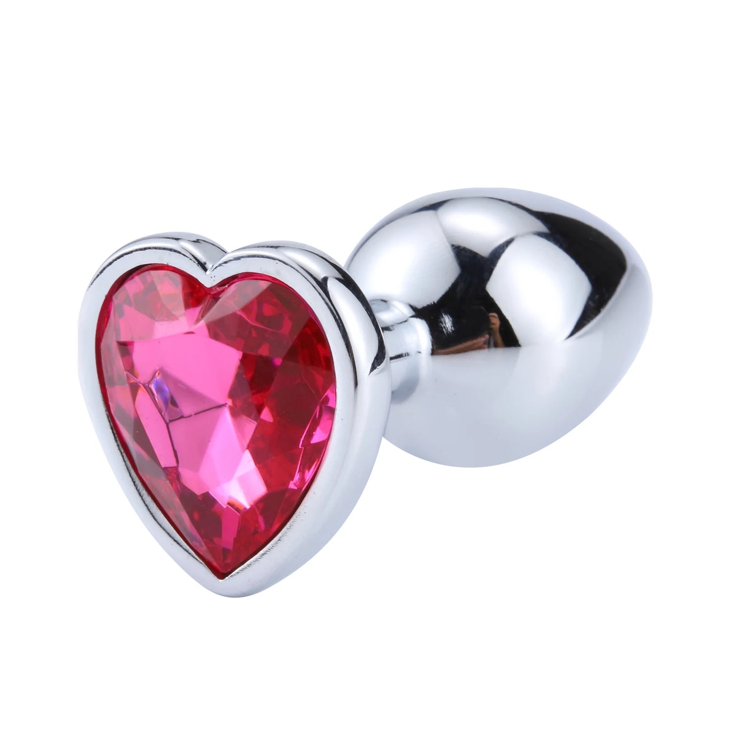 Heart Stainless Steel Crystal Anal Plug