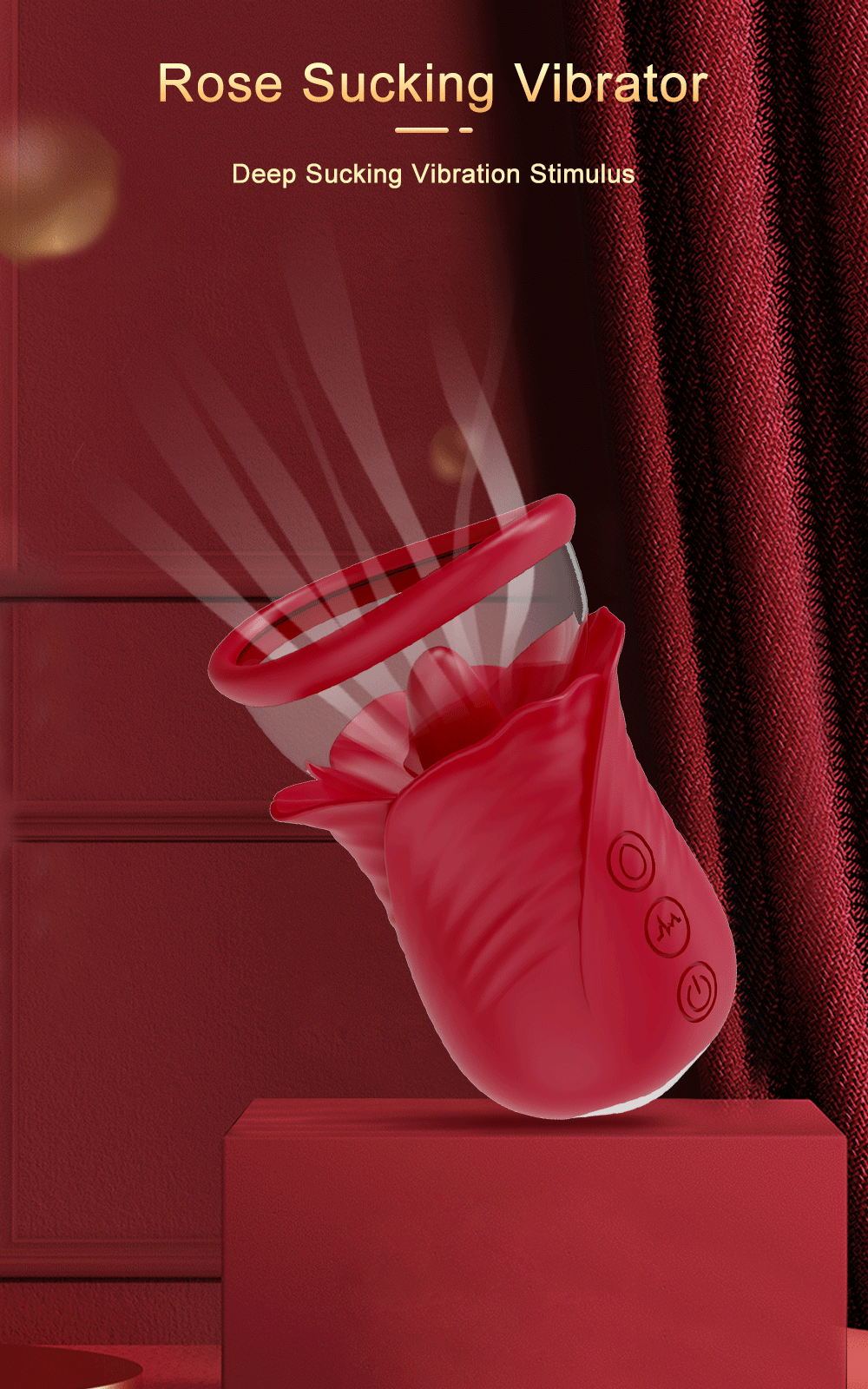 Rose-Sex Toy 3 Sucking 9 Tongue Licking Vibrating Vibrator