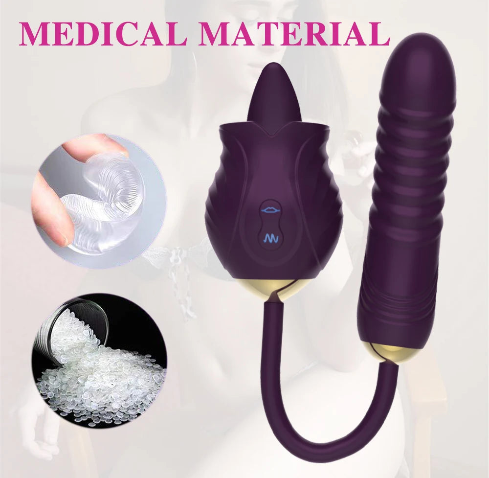 Amazing 3-in-1 Rose Sex Toy Vibrator