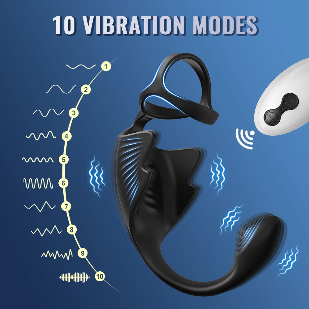 APP Control Butt Plug Cock Ring Vibrating Prostate Massager for Men Beginner Anal Vibrator Anal Plug for Gay Sex Toy for Men 18+